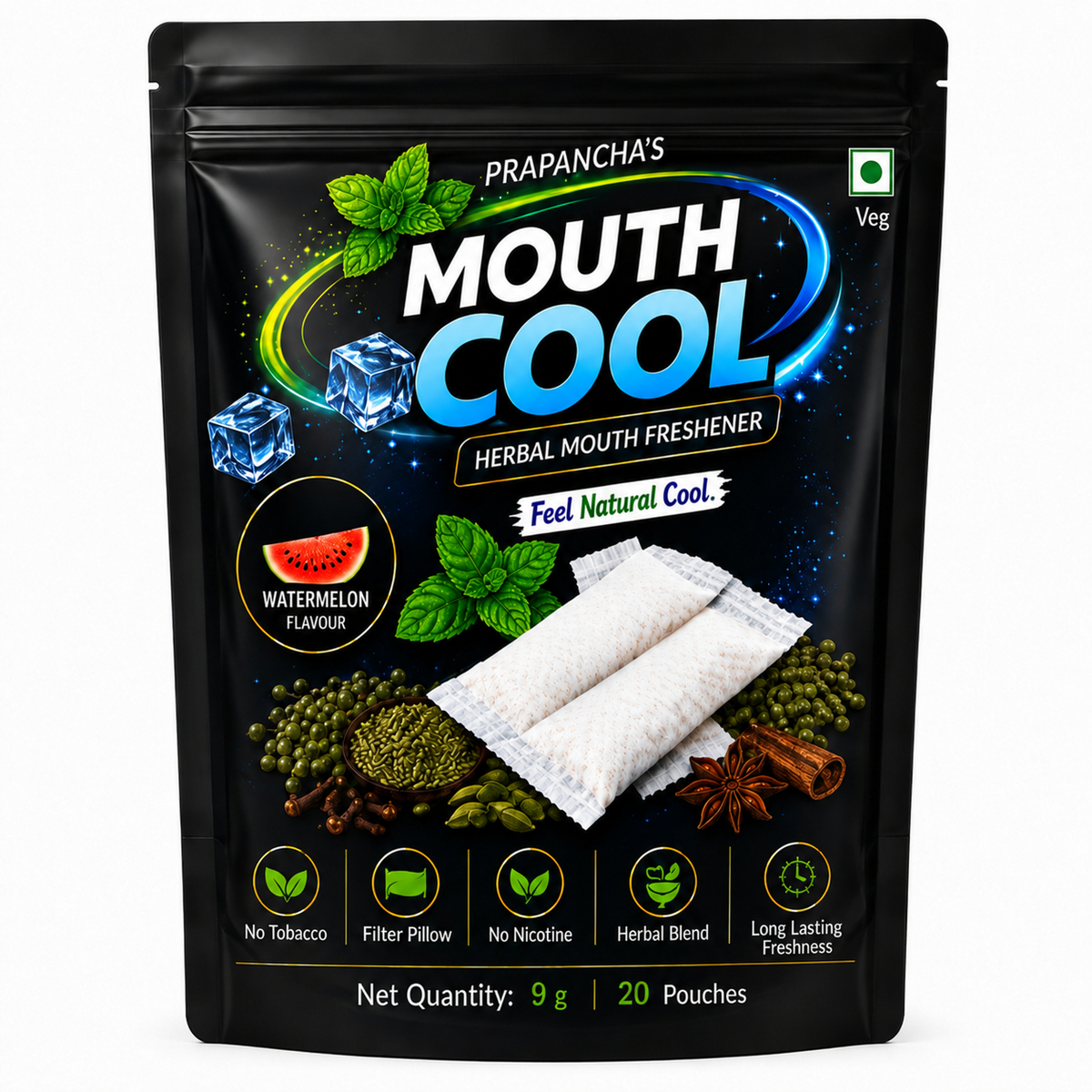Organic Herbal Mouth Freshener Pouch Pack